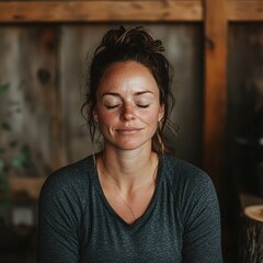 Serene Woman In A Peaceful Setting