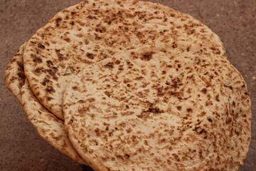 Tafarnout Bread Close Up, Moroccan Amazigh Bread, Tafournout Bread