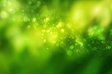 Obraz premium Spring background abstract banner featuring a green blurred design with soft light effects ideal for seasonal themes and nature inspiration