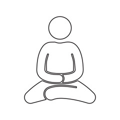 meditate line icon