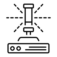 A line style icon showing a laser pointer