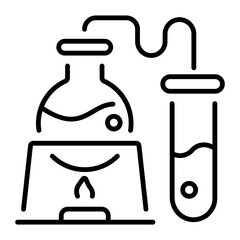 A line style icon showing thermodynamics  