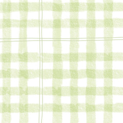 Sage Green Plaid Gingham Madras Check Hand Drawn Background Pattern Overlay