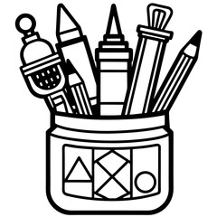 vector illustration of a pencil