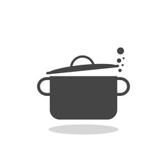 Obraz premium Cooking pot icon with shadow