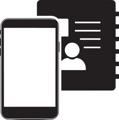 Mobile Contact Icon for App Interface, Business Directory, Phonebook Design, Contact Management, Web UI
