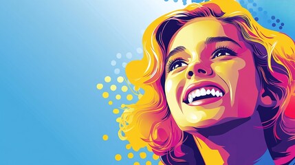 Woman Portrait In Vibrant Style