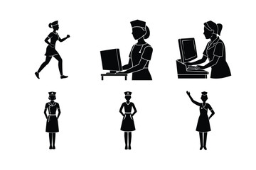 Nurse silhouette bundle design 