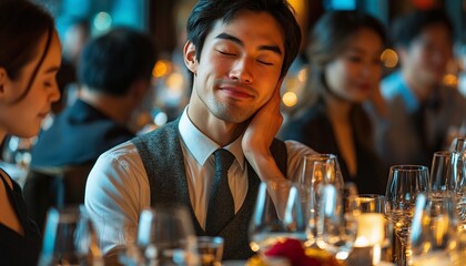 Young Person At Formal Dinner Gathering