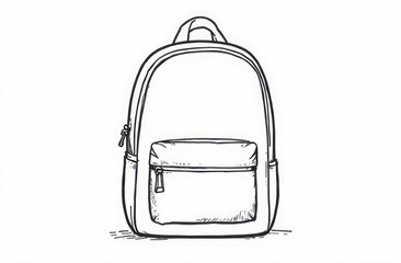illustration of a backpack on a white background