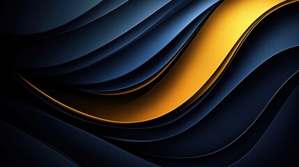 Fototapeta premium Luxury Abstract Background with Blue and Gold Waves
