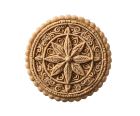 Decorative cookie with intricate design for culinary enjoyment