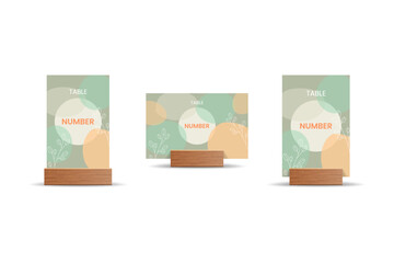 Botanical Table Number  Mockup – Elegant Minimal Wedding or Event Design
