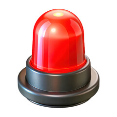 Fototapeta premium Red emergency beacon light isolated on transparent background