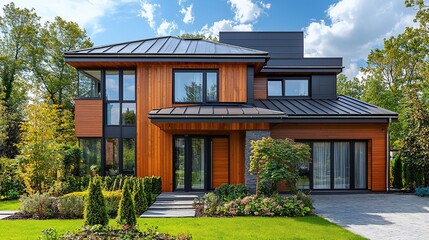 Modern Wooden House Exterior Design