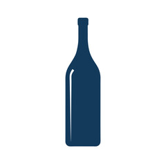 Wine Bottle Silhouette Vector Icon Design