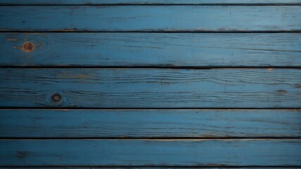 High-Resolution Blue Wooden Background with Copy Space