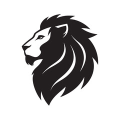 Lion Head Silhouette Vector Symbol Design