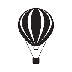 Obraz premium Hot Air Balloon Silhouette Vector Illustration