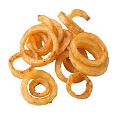Fototapeta premium Curly Fries Snack Isolated on Transparent Background