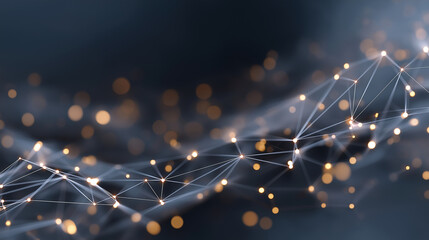 Abstract Geometric Background with Connecting Dots and Lines