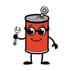 Retro Soup Can Character