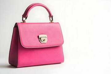pink leather bag