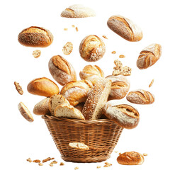 Delicious fresh baked bread basket bakery sourdough loaf artisan breads