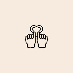 Pinky promise icon flat vector design.