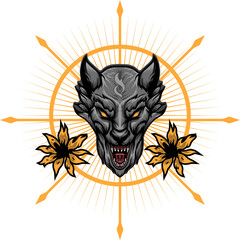 Dark Beast Emblem – Mythical Guardian Logo