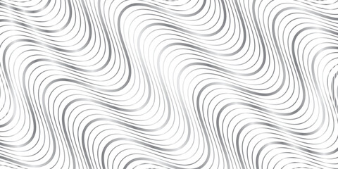 Silver Smooth Wavy Lines, Elegant Grey vector