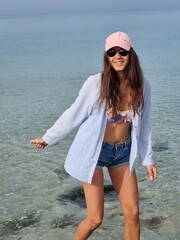 young woman on the beach