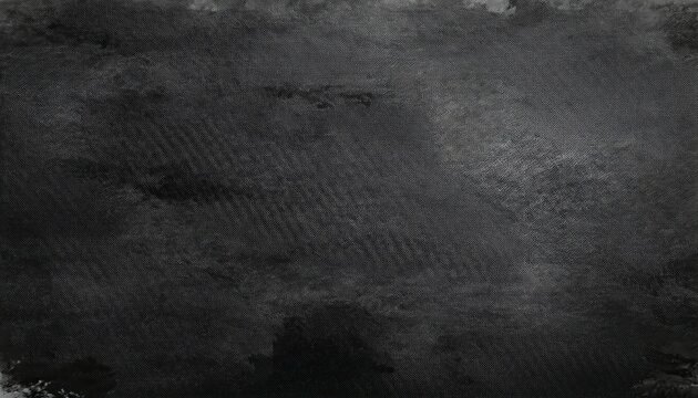 dark textured black grunge background with subtle chalk dust and canvas grain detail for website backdrop, poster design, or branding element

