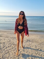 young woman on the beach