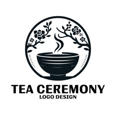 Tea Ceremony Vector Logo Design