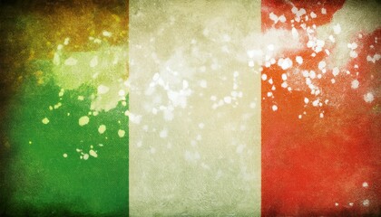 grunge textured italian flag background with vintage canvas effect and paint splatters ideal for branding, print design, web template, or poster art

