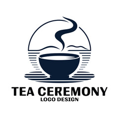 Tea Ceremony Vector Logo Design