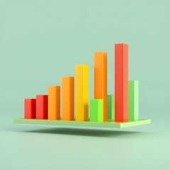 business graph on blackboard