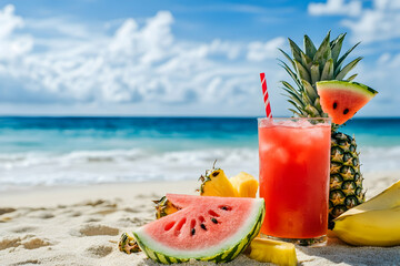 Obraz premium cocktail on the beach