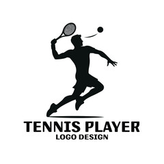 Tennis Player Vector Logo Design