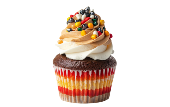 Delicious Juneteenth Celebration Cupcake Featuring Bright Decorative Toppings