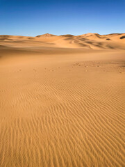 sand dunes landscape with ripples in sand