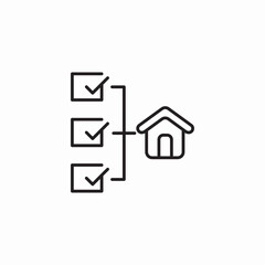 house checklist features icon sign vector