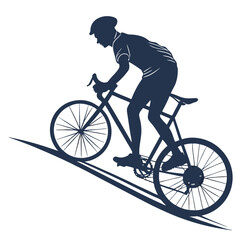 Obraz premium silhouette bicycle on white background