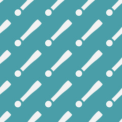 Exclamation Mark Seamless Pattern on Blue