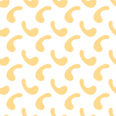 Seamless Abstract Organic Shapes Pattern in Yellow