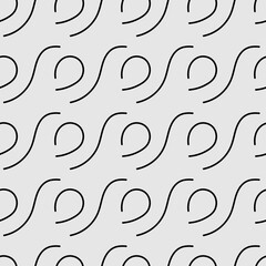 Abstract Seamless Pattern with Black Lines