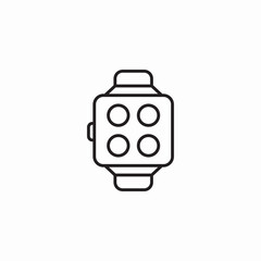 smart watch display icon sign vector