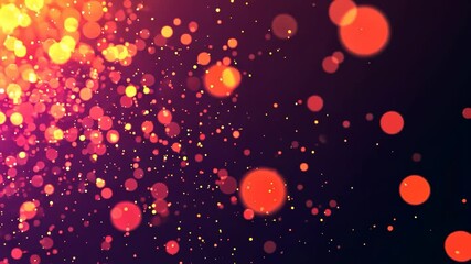 Vibrant Red and Orange Bokeh Lights - Powered by Adobe