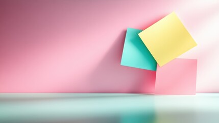 A dynamic arrangement of colorful sticky notes juxtaposed against a lively background, emphasizing creativity, organization, and the joy of planning in daily life or office settings.